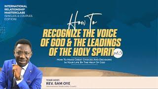 RELATIONSHIP MASTERCLASS WITH SAM OYE