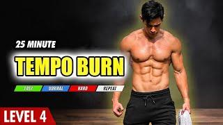 Home Workout | Progressive Tempo Fat Burning (Level 4)