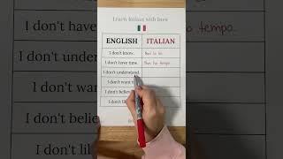 Learn English & Italian Vocab