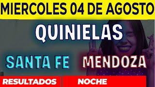 Resultados Quinielas Nocturna de Santa Fe y Mendoza, Miércoles 4 de Agosto