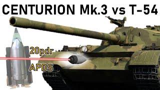 CENTURION Mk.3 vs T-54 | 20pdr APDS Armour Piercing Simulation