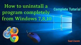 How to Uninstall Programs / Apps on Windows 7/8/8.1