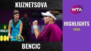 Svetlana Kuznetsova vs. Belinda Bencic | 2020 Doha Quarterfinal | WTA Highlights