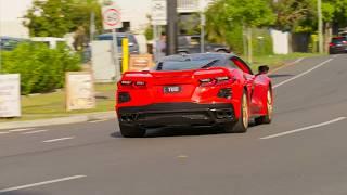 V8 Muscle Cars Accelerating | Chevrolet Corvette and Camaro, Ford Mustang, Holden HSV