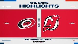 NHL Highlights | Hurricanes vs. Devils - December 27, 2024