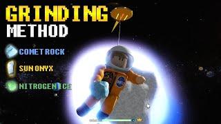 COMET ROCK, SUN ONYX, NITROGEN ICE GRINDING Method and TUTORIAL in Space simulator on Roblox