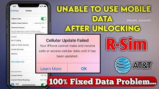 How to Fix Mobile Data issue on R-Sim unlocked At&T Devices