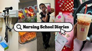 NURSING SCHOOL VLOG | clinicals, meal prepping, coffee runs, self care, fun with friends, studying