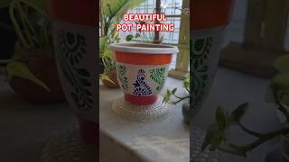 #Beautiful pot painting #Plant pot Makeover #Shortsfeed #Viralshorts #Viralvideo #Homedecor #Reels