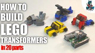 How to BUILD transformers in LEGO: CAR, TRUCK, PLANE, HELICOPTER, TANK!-LEGO TIME! GUIDE