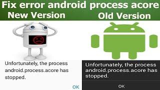 How to fix android.process.acore has stopped | android error | unfortunately the process android