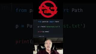 FORGET os and extract file name from path using pathlib in MODERN Python  #shorts