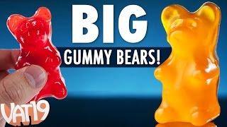 Big Gummy Bears are 18 times larger than regular gummi bears