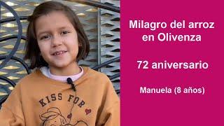 Manuela (8 años) explica el "Milagro del Arroz"