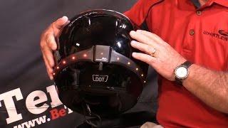 The MotoGlo Motorcycle Helmet Safety Light at CE Week 2015