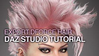 DAZ Studio | Export dForce Hair as Geometry for other Programs