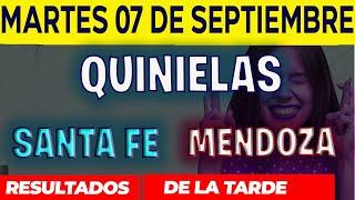 Resultados Quinielas Vespertinas de Santa Fe y Mendoza, Martes 7 de Septiembre