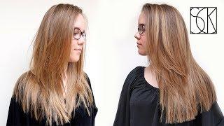 LONG LAYERS - HAIRCUT - tutorial by SANJA KARASMAN