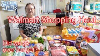 Walmart Shopping Haul  --  Monthly Household Supplies and Weekly Grocery Haul  -- Seniors on S.S.