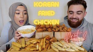 KOREAN FRIED CHICKEN MUKBANG | GAMI CHICKEN, DUMPLINGS, MANDU, EXTRA CHEESY TTEOKBOKKI