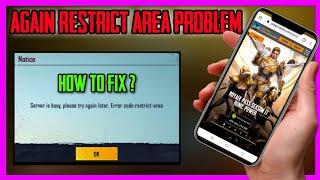 AGAIN ERROR CODE RESTRICT AREA PROBLEM IN PUBG MOBILE |TYSON NOOB GAMER