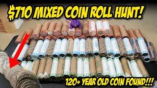 120+ YEAR OLD COIN FOUND IN $715 MIXED COIN ROLL HUNT