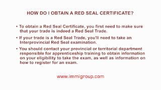 How do I obtain a Red Seal Certificate?