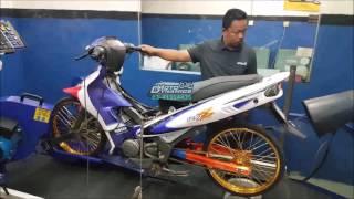 YAMAHA 125ZR 2T Drag Racing Bike Dyno - Motodynamics Technology Malaysia