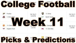 2024 College Football Week 11 Picks And Predictions