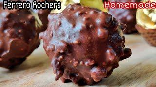 Homemade Ferrero Rocher chocolate | How to make ferrero Rochers at home