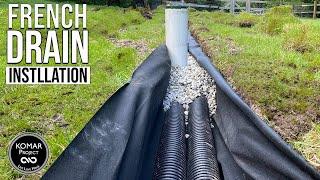 How to Install a French Drain that Actually Works!  DIY Project