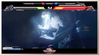 Godzilla vs Muto with Healthbars