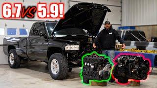 Taking Out a Perfect Running 5.9 Cummins Engine!!! Here's Why!!! 2nd Gen Engine Swap!!!