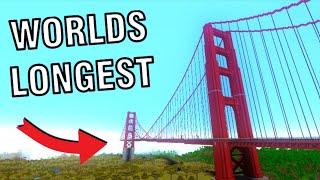 Worlds LONGEST Bridge in Minecraft [World Record]