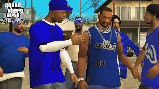 Crips vs Bloods Los Sepulcros Gang Mission in GTA San Andreas! (Real Gangs)