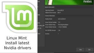 Install latest NVIDIA drivers for Linux Mint 19/Ubuntu 18.04