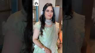 light Green Saree || makeup by prarthana || #shorts