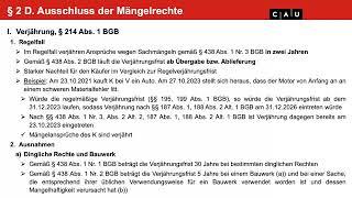 Schuldrecht BT – Folge 05 (Ausschluss der Mängelrecht; Konkurrenzen)