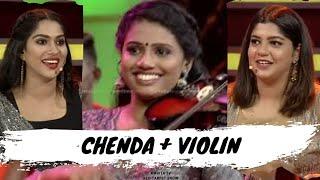 VIOLIN & CHENDA | LIVE FUSION | AMRITA TV | RED CARPET SHOW | APARNA BABU 