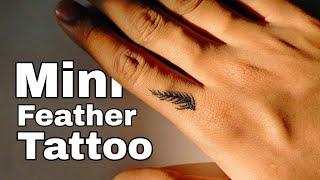 Mini Feather Tattoo for Girls