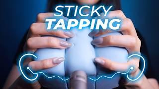 ASMR Sticky Tapping with 3D Brain Penetration | Squishy Fast Not Aggressive Tapping (No Talking)