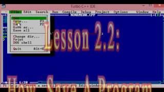 Lesson 2.2: How To Save A Program In C++  [Turbo Cpp Program Saving] .