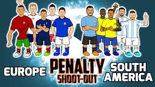 ️Penalty Shoot-Out: Europe vs South America️ (Feat Ronaldo Messi Neymar Mbappe + more penalties)