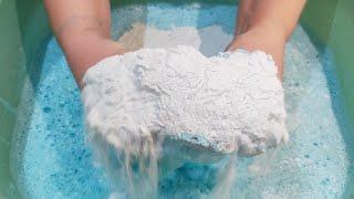 Big Blue Sudsy Paste  Soaked Soap, Soft Scrub and Powder  ASMR