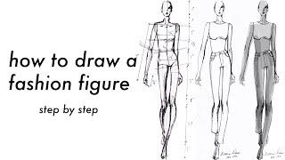 how to draw a fashion figure | step by step with measurements | FREE FASHION FIGURE TEMPLATES