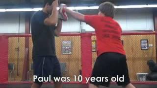 10 Year Old Paul in Mixed Martial Arts Class at The HardCore Gym.