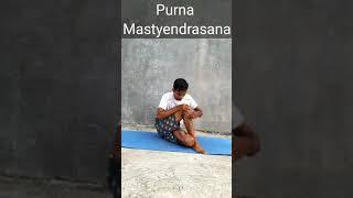 Purna Mastyendrasana | Full Spinal Twist Pose | Yoga and Fitness With Shiva | #asanas #short