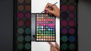 Satisfying Crush  MIXING 100 SHADES OF EYESHADOW INTO FLUFFY SLIME!