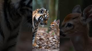 Little Tiger: I made a new friend today. #tiger #tigercats #funny #cutepets #cuteanimals #cute