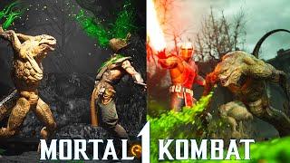 Reptile ALL Fatality, Brutality, Victory Pose & Fatal Blow - Mortal Kombat 1